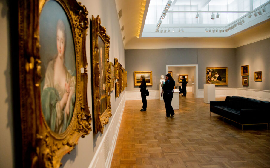 View of European art gallery