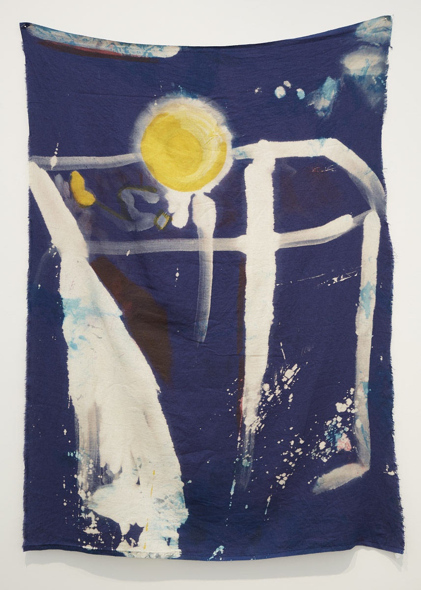 Kristan Kennedy (American, born 1972), W.L.L.B.L.N.D.N.E.S., 2017, ink, dye, and bleach on linen, 50 in x 42 in, Museum Purchase: Funds provided by the Arlene and Harold Schnizter Endowment for Northwest Art, 2017.103.1