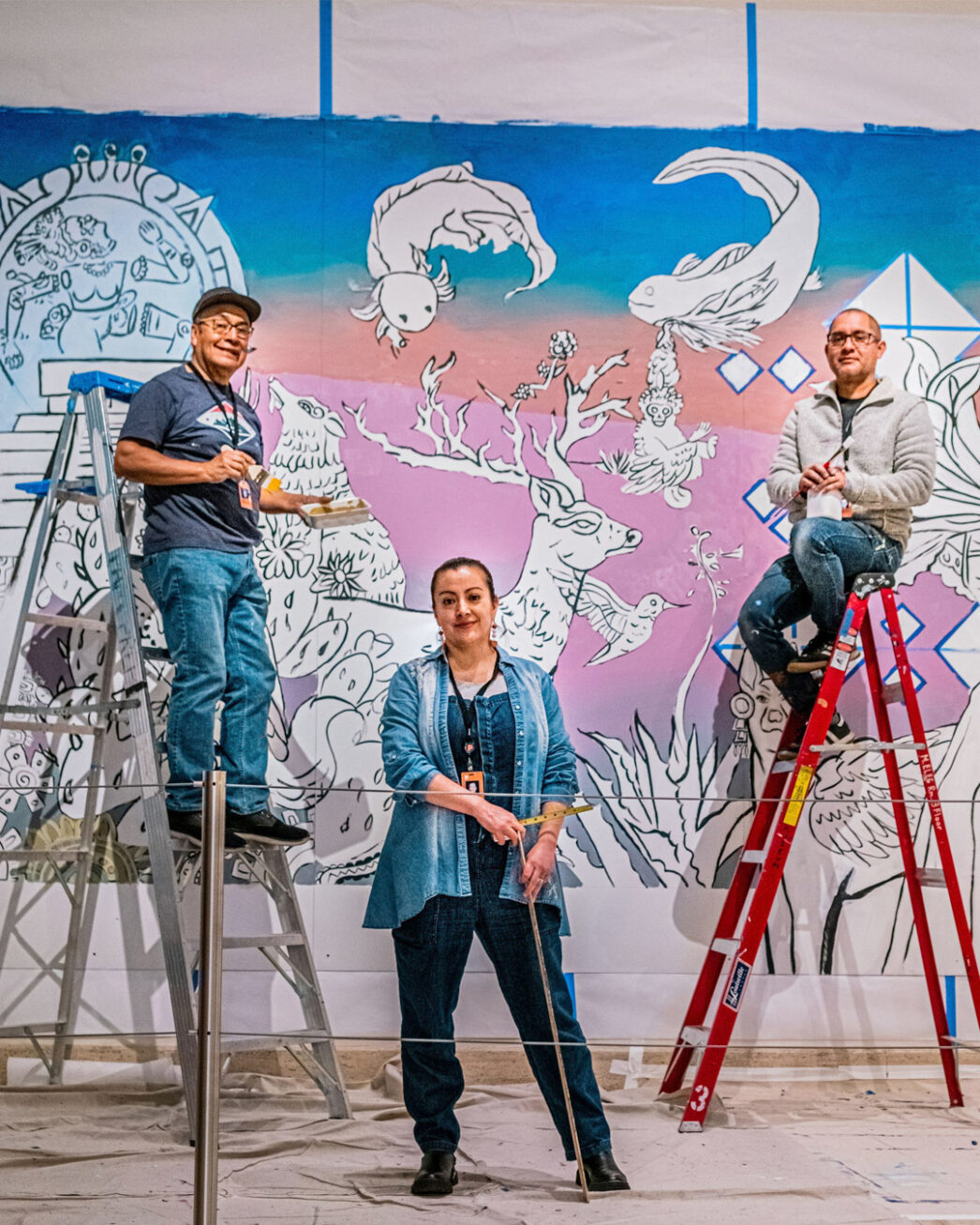 "Frida and Diego are here" mural by IDEAL PDX (Daniel Santollo, William Hernandez, Jessica Lagunas, José Solis, and Romina Del Castillo)