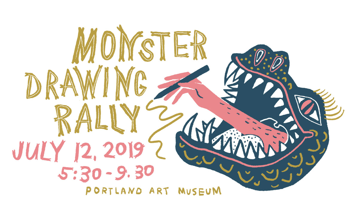 Illustration advertising Monster Drawing Rally