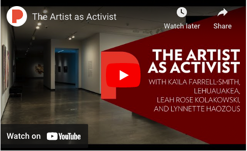 YouTube screenshot of the video "The Artist as Activist"