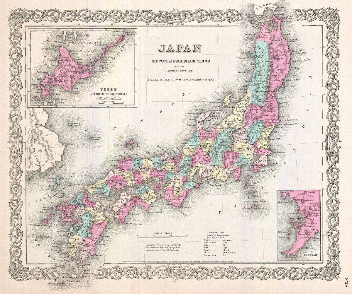 1855 map of Japan