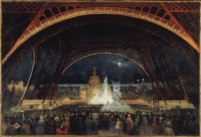 Georges Roux (1855–1929). Night Party at the Universal Exhibition in 1889, under the Eiffel Tower, 1889. Paris, Musée Carnavalet. © Musée Carnavalet / Roger-Viollet