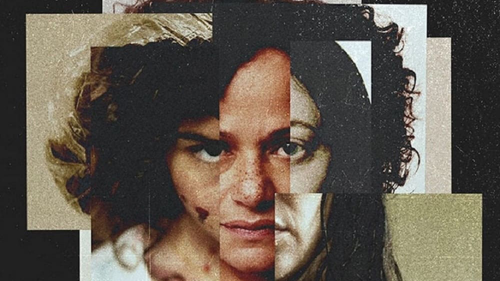 Collaged image of a woman's face