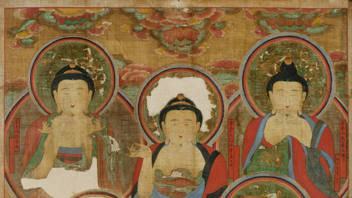 Painting of five buddhas