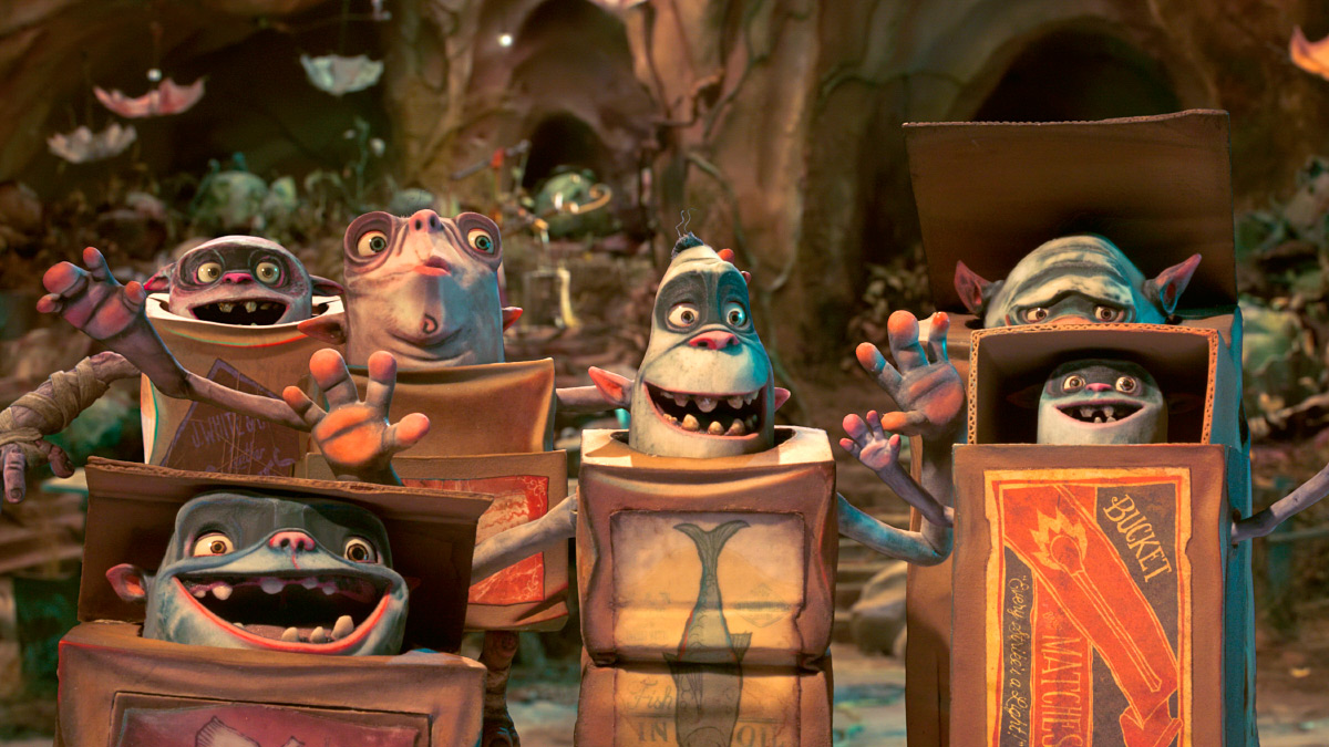 Film still from the animated movie The Boxtrolls