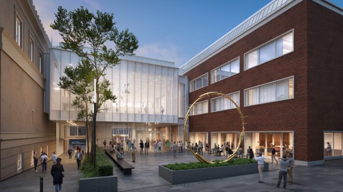 Rendering of building exteriors.