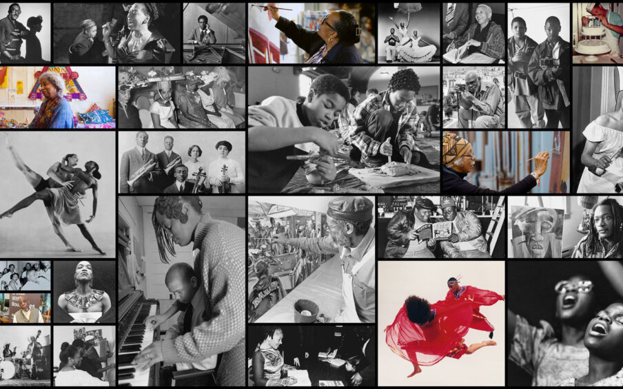 Collage of images of Black artists