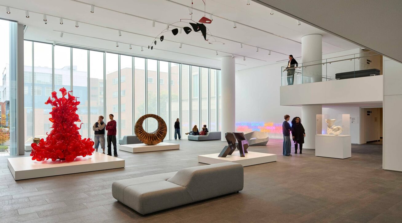 Interior view of the Portland Art Museum.