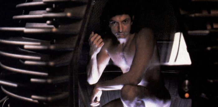 Film still of Jeff Goldblum in the movie The Fly.