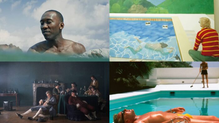 Four film stills.
