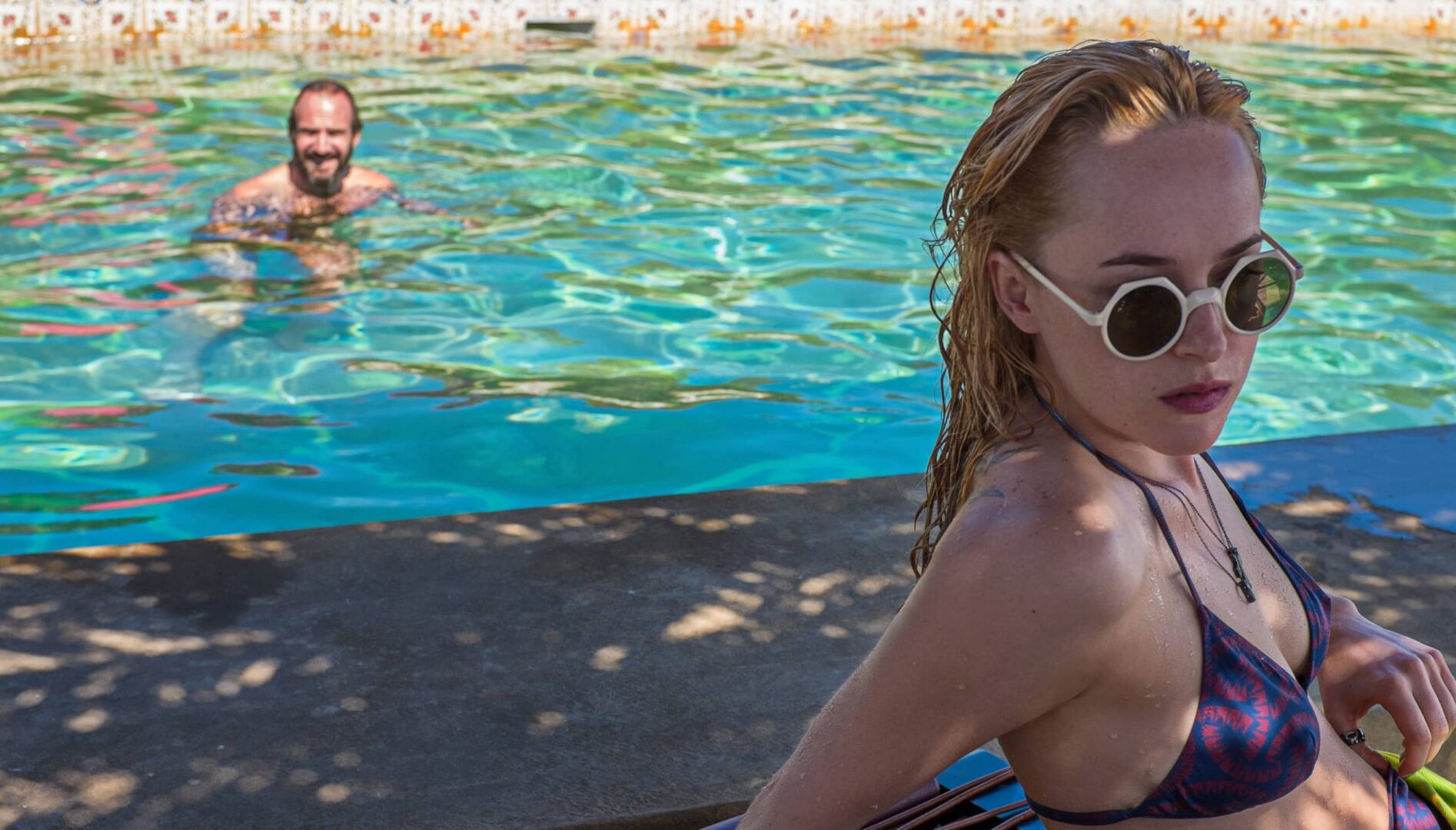 Film still from A Bigger Splash 2015.