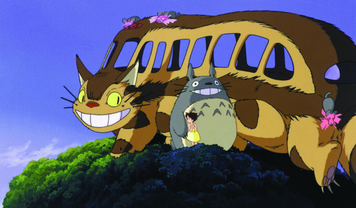 Film still from the animated movie My Neighbor Totoro.