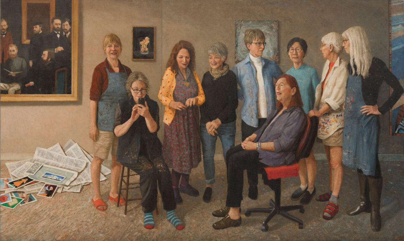 9 Women painting by Katherine Ace