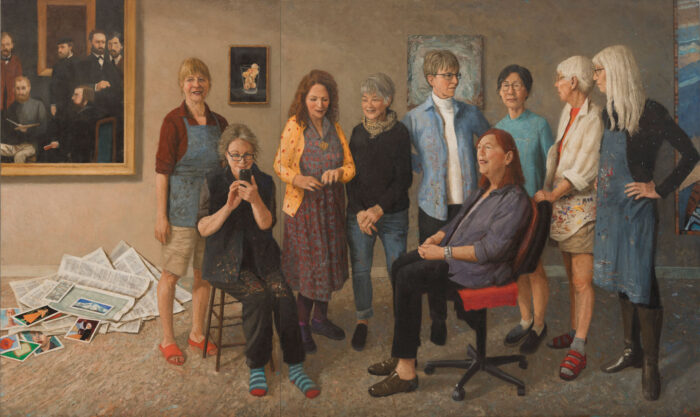 9 Women painting by Katherine Ace