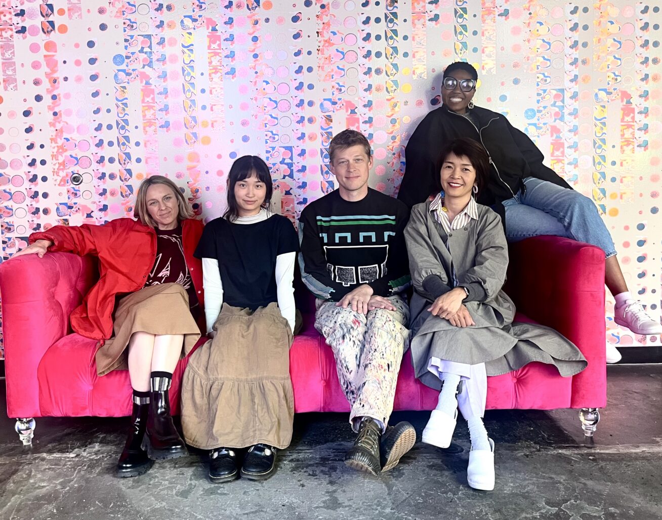 2026 Sustainability Labs Fellows (left to right) Veronica Graham, Asuka Lin, Peter Burr, Mai Ide, Kamari Bright.