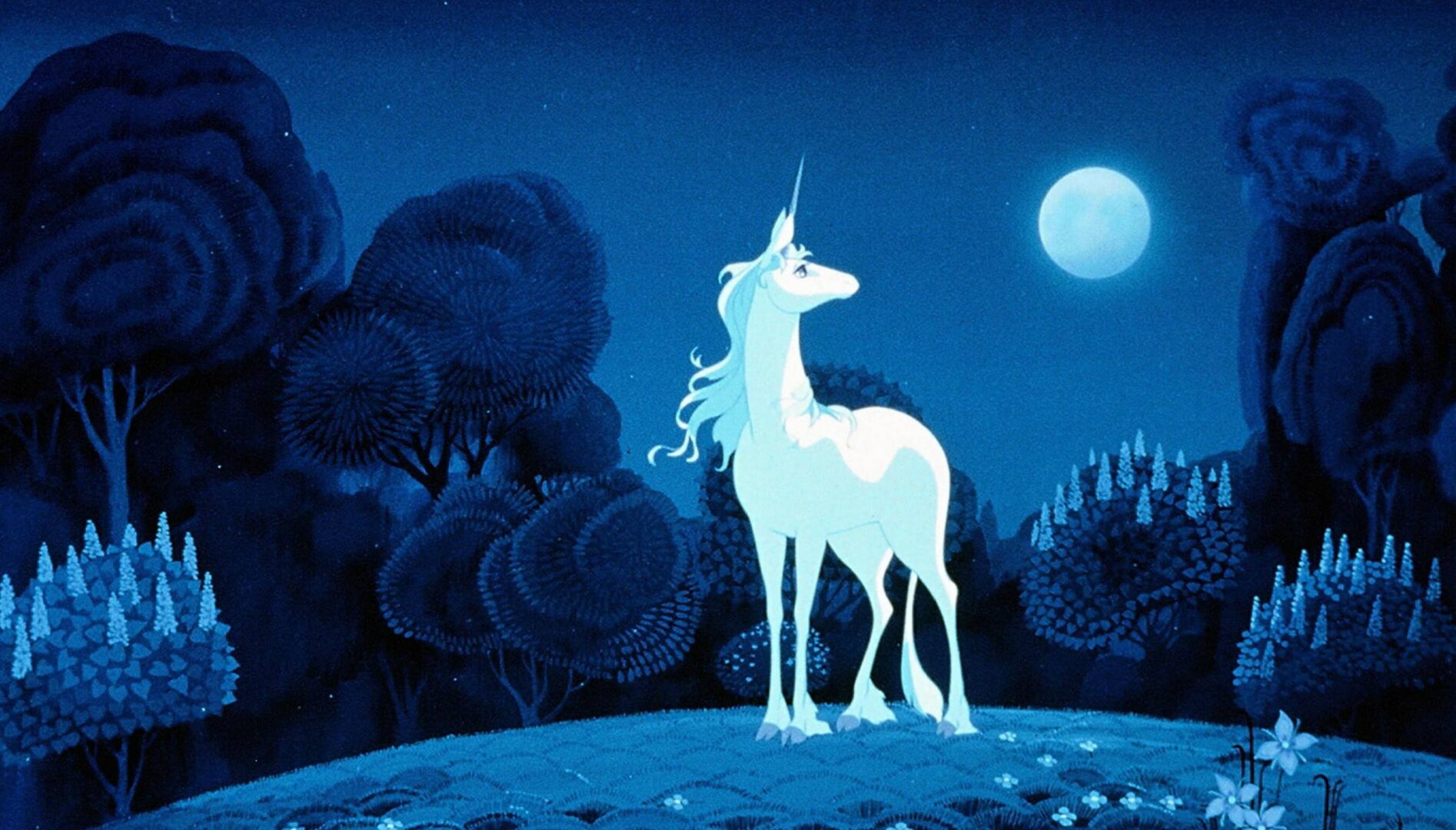 Film still from The Last Unicorn.