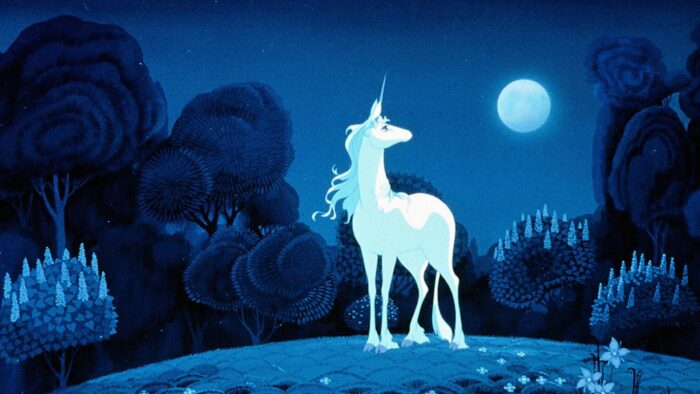 Film still from The Last Unicorn.