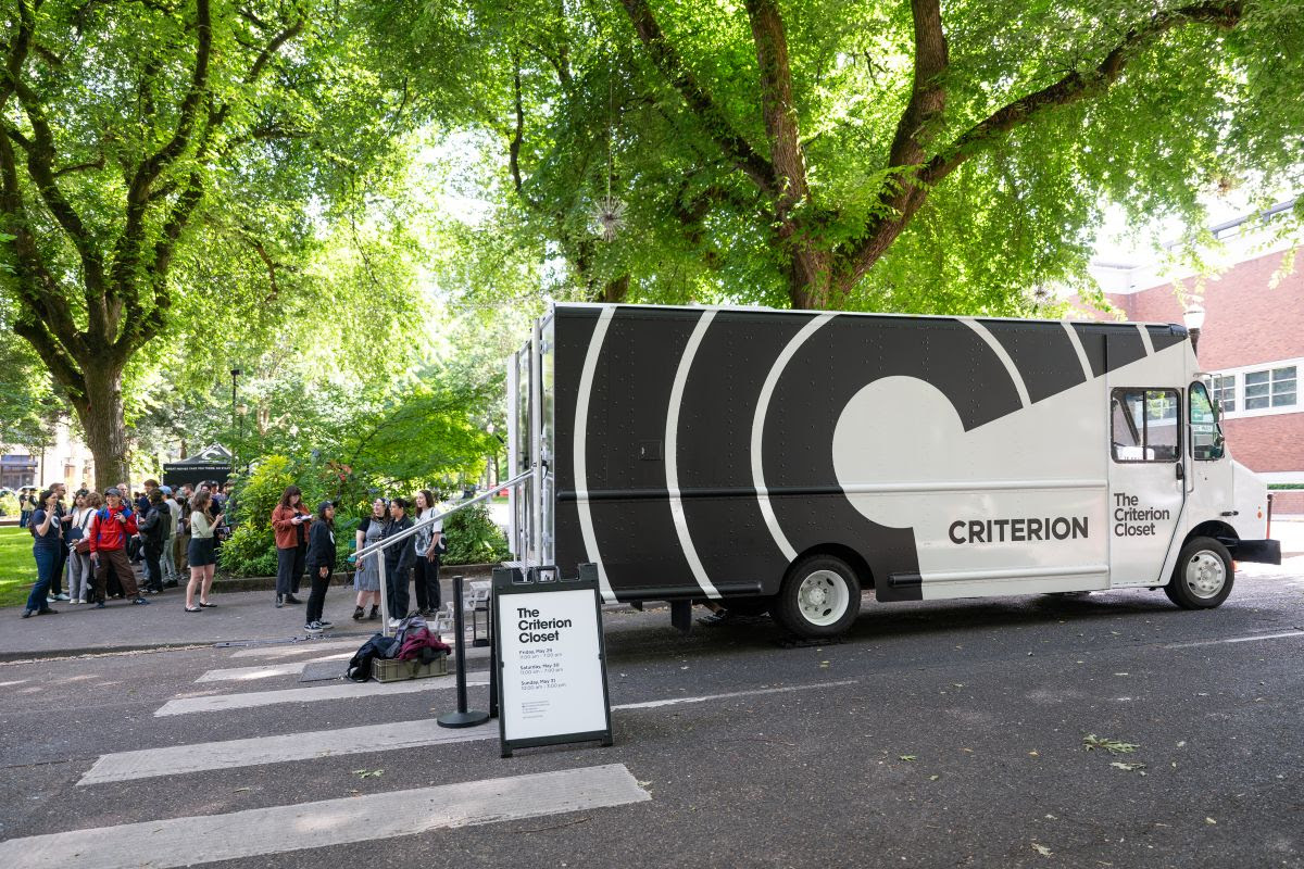 Criterion truck outside Portland Art Museum
