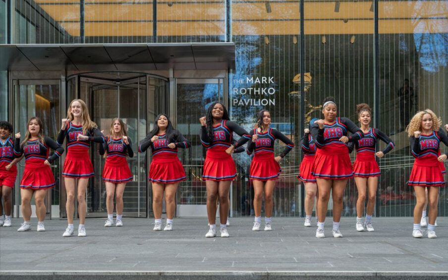 Jefferson dancers in front of the Mark Rothko Pavilion