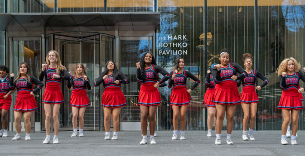 Jefferson dancers in front of the Mark Rothko Pavilion