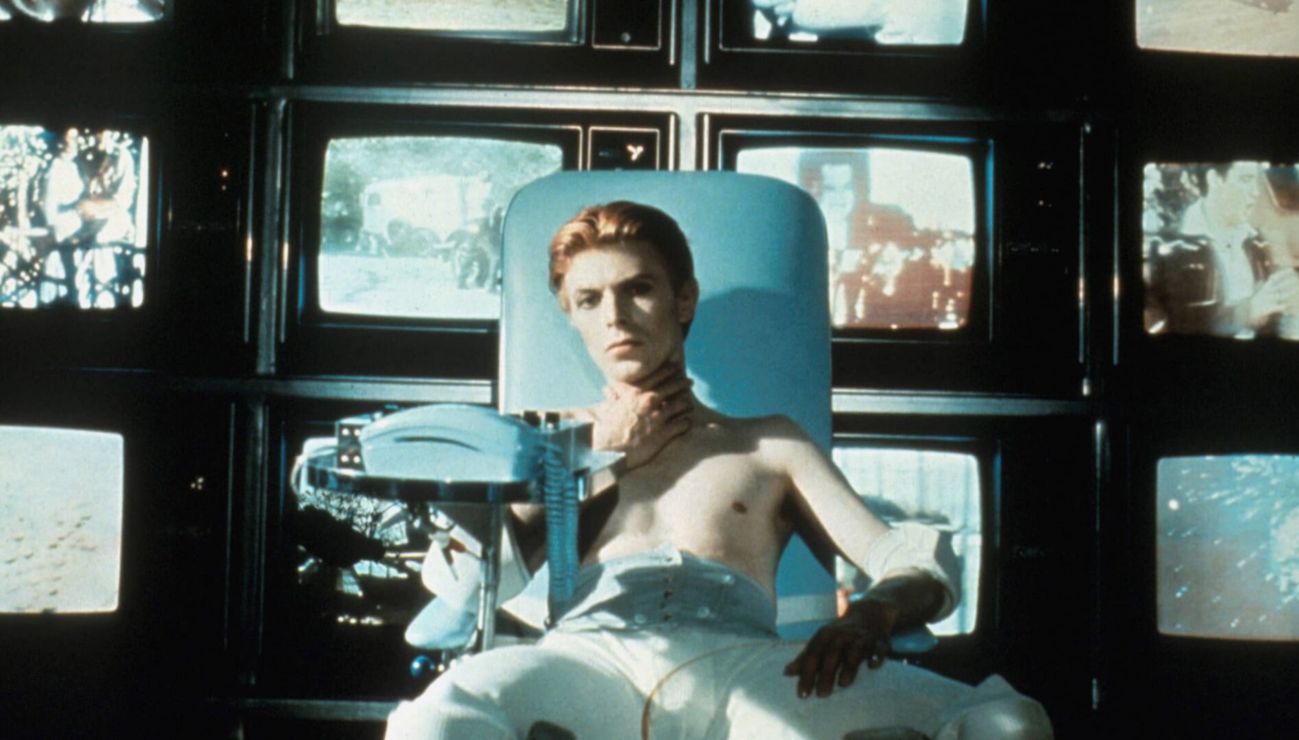 Film still from The Man Who Fell to Earth.