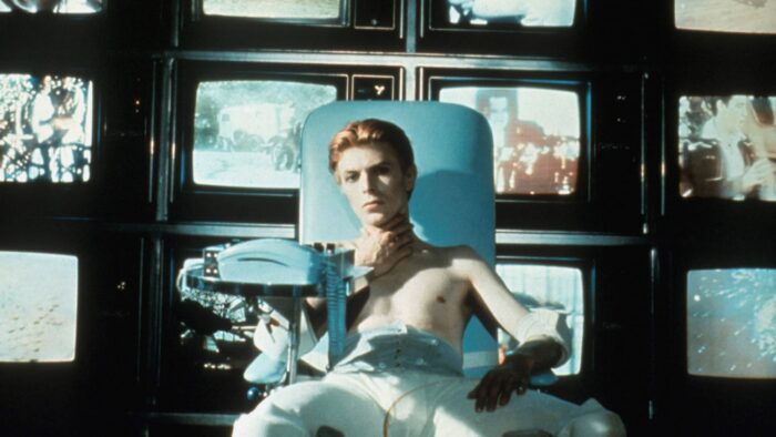 Film still from The Man Who Fell to Earth.