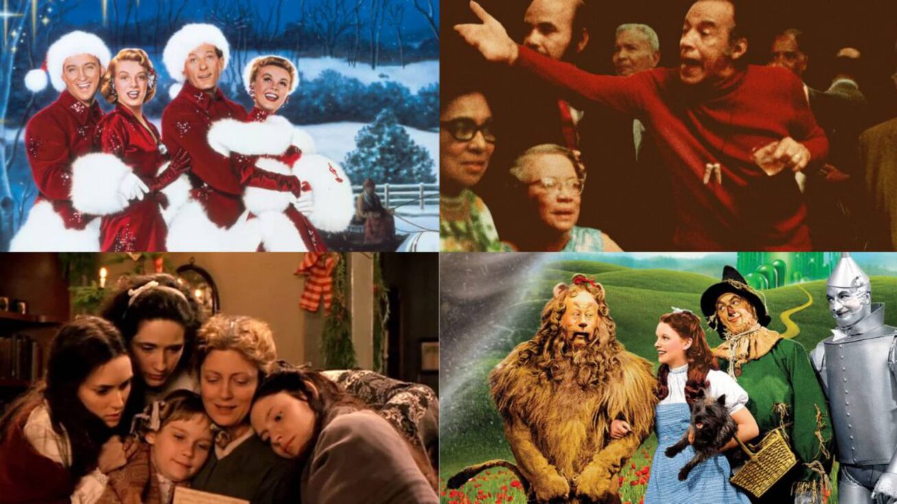 Four film stills.