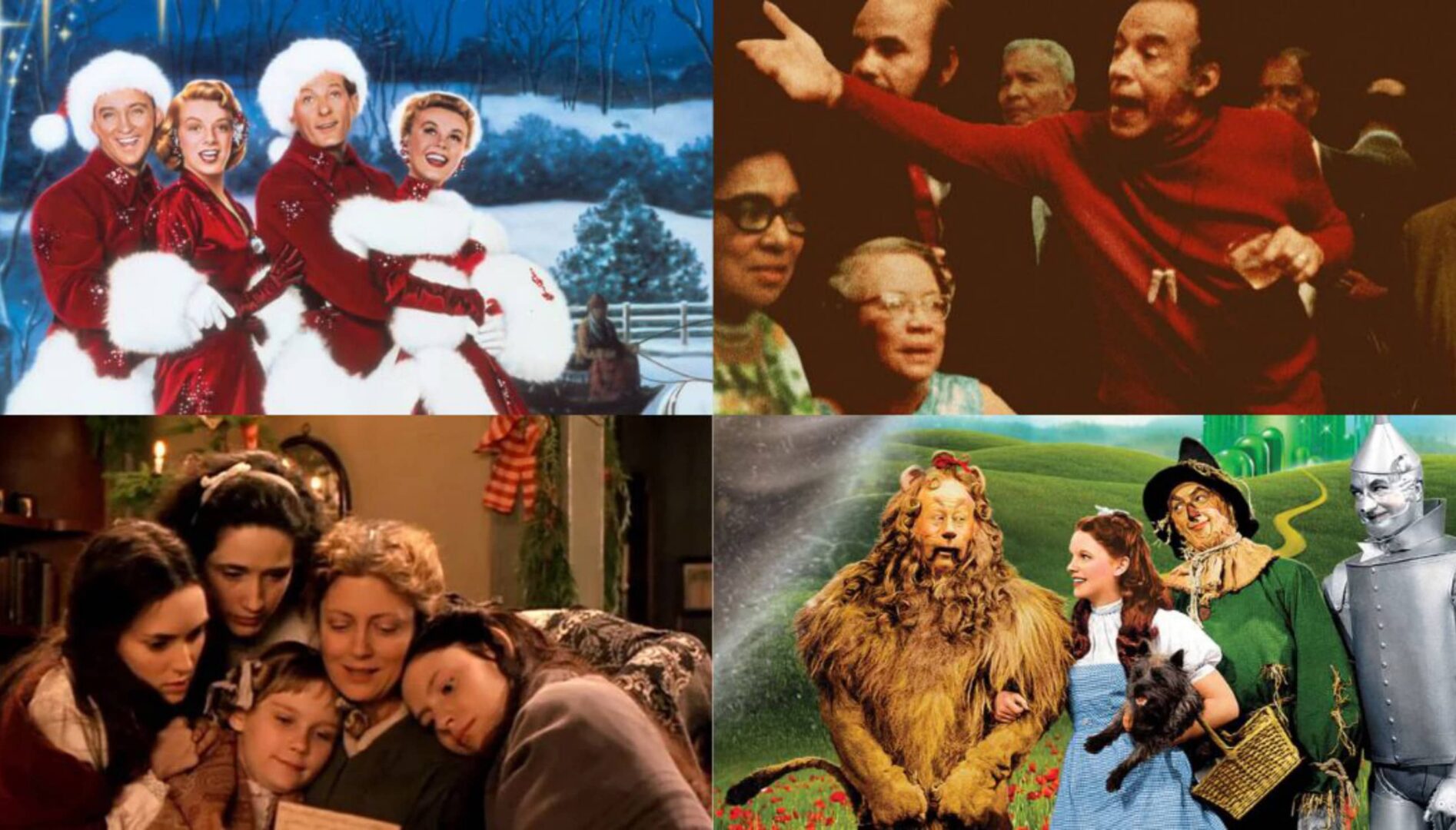 Four film stills.
